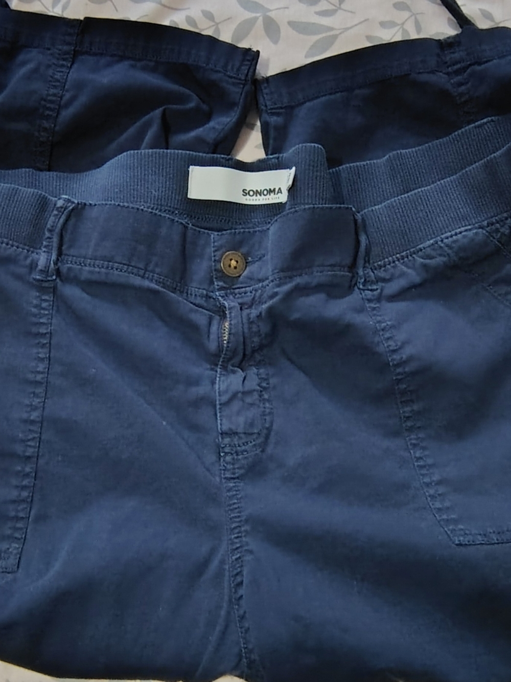 Sonoma Men's Navy Drawstring Stretch Chinos